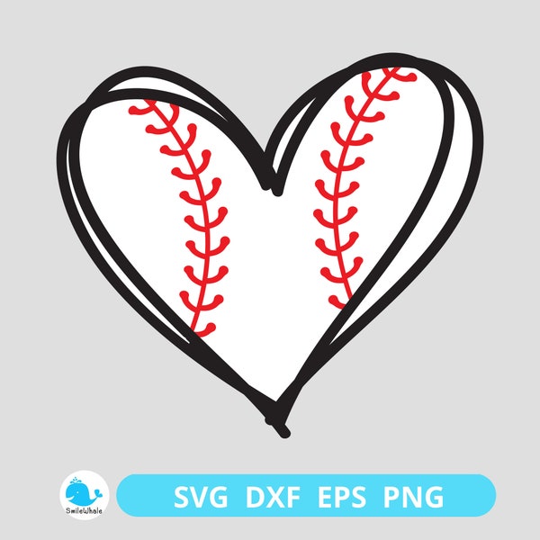 Baseball SVG, Baseball Heart SVG, Baseball Love SVG, softball svg, Cut File