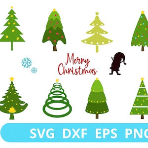 Christmas Tree Svg, Christmas Digital, Cricut, Silhouette, Merry Christmas SVG, Pine Trees Svg