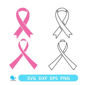 Cancer Ribbon SVG, Pink Ribbon SVG,  Awareness Ribbon SVG,  Cut File, Cancer Silhouette,  Cutting File, Awareness Ribbon, Cancer Cut File