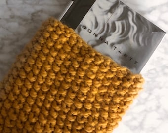 Mustard Yellow Knit Book Sleeve | Paperback, Hardcover, iPad, Kindle Paperwhite Case