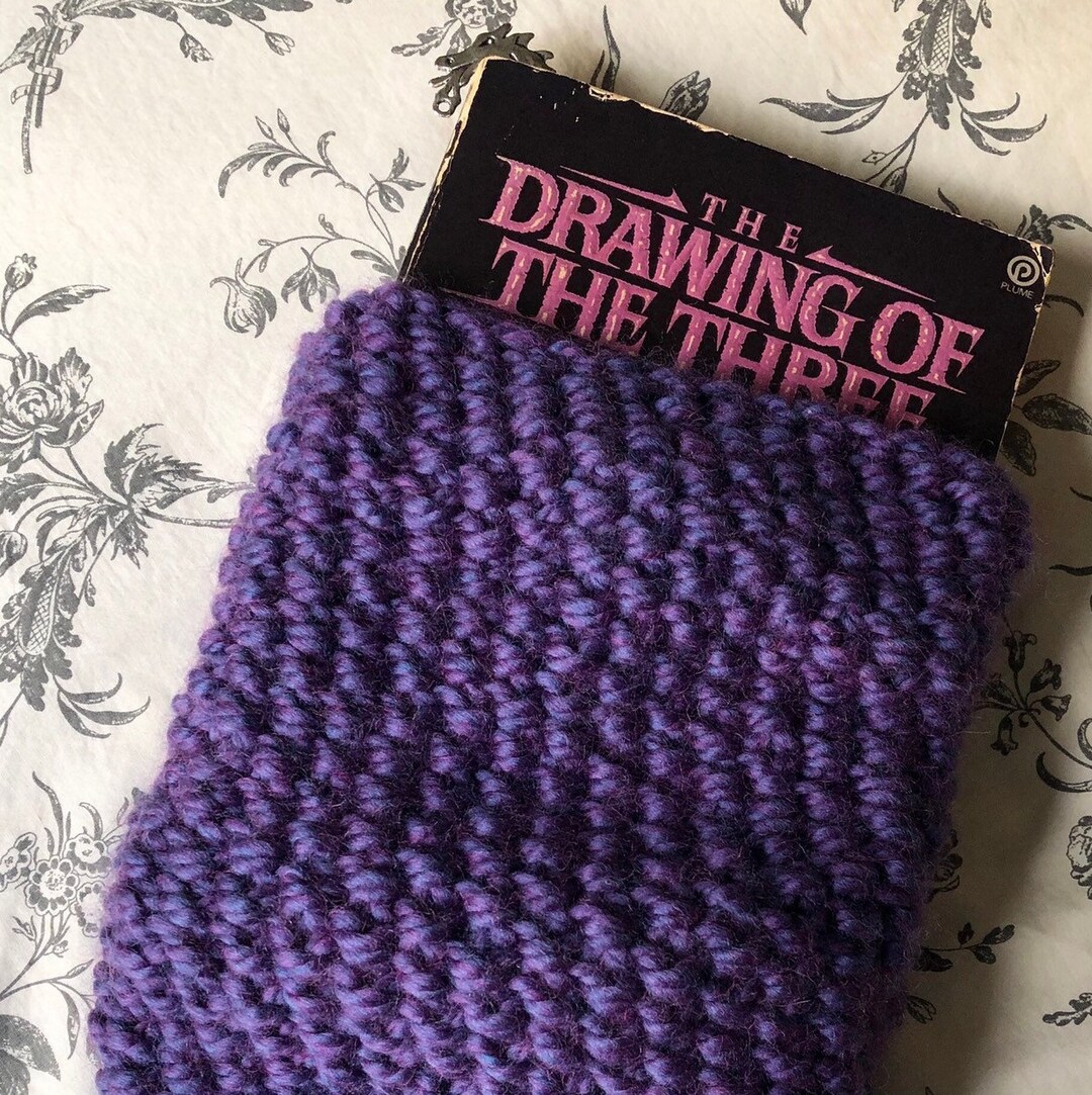 Amethyst Purple Knit Book Sleeve Paperback, Hardcover, Ipad, Kindle
