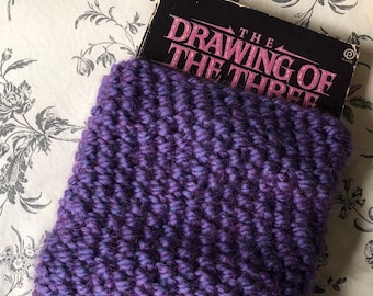 Amethyst Purple Knit Book Sleeve | Cozy Book & Tablet Cover