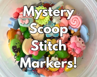 Mystery Scoop Stitch Markers, Stitch Counter, Progress Keeper, Crochet Tools, Knitting Tools, Handmade Crochet Knitting Accessory