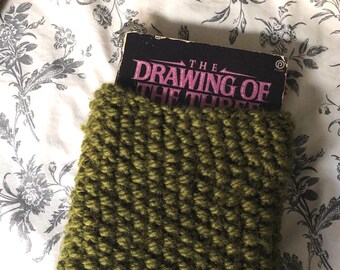 Olive Green Knit Book Sleeve | Paperback, Hardcover, iPad, Kindle Paperwhite Case