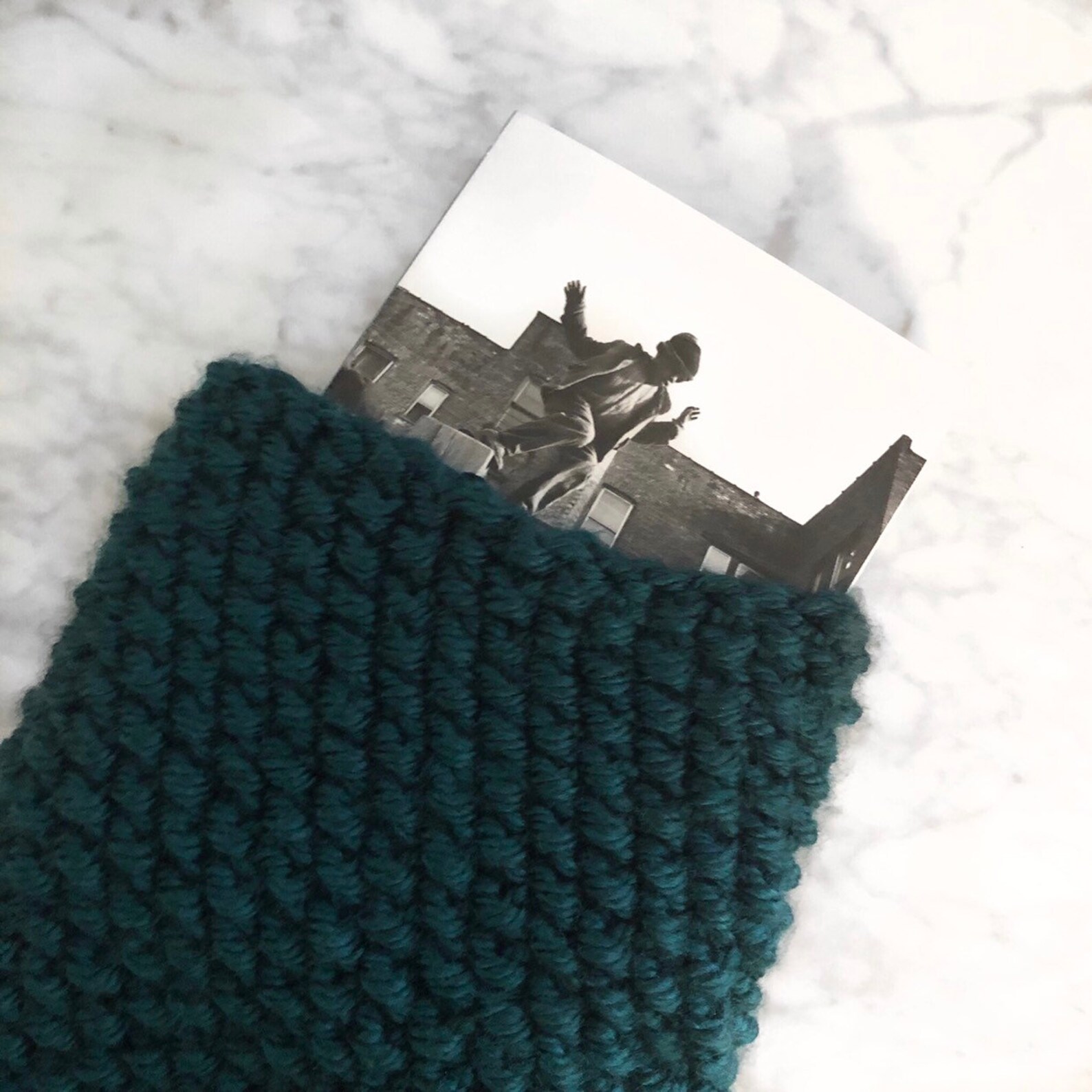 Ocean Blue Knit Book Sleeve Paperback Hardcover Ipad Etsy