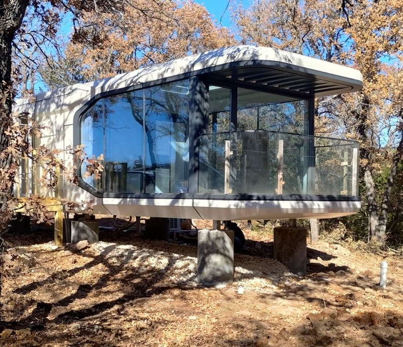 Fully Furnished Tiny Home Capsule With FULL BATH, Futuristic Modern