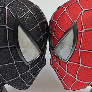 Sam Raimi Spiderman Mask Cosplay Spiderman Mask Upgraded 3D Rubber Web Cosplay Costume，Customized Handmade Gift，Wearable Movie Prop