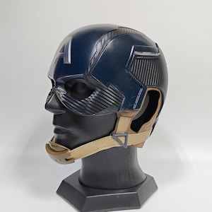Captain America Helmet Captain America Mask Captain America Cosplay Costume，Handmade Gift，Wearable Movie Prop