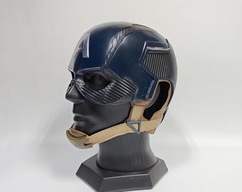 Captain America Helmet Captain America Mask Captain America Cosplay Costume，Handmade Gift，Wearable Movie Prop