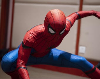 Homecoming Spiderman Cosplay Costume Suit Tom Holland Costume Spiderman Cosplay Costume，Customized Handmade Movie Prop
