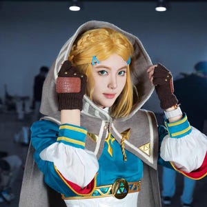 Princess Zelda Cosplay Costume Suit The Legend of Zelda Costume Tears of the Kingdom Cosplay Suit Zelda Cape，Customized Handmade Game Prop