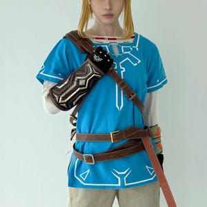 Link Cosplay Costume Suit Breath of the Wild Cosplay Suit The Legend of Zelda Costume，Customized Handmade Game Prop Replica