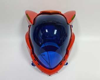 Asuka Mask Ayanami Rei Helmet Makinami Helmet EVA Cosplay Costume，Customized Handmade Gift，Halloween，Wearable Movie Comic Prop