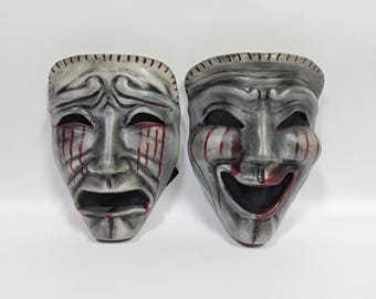 Possessive Mask Geek Comedy Mask Tragedy Mask SCP-035 Mask Cosplay Costume，Customized Handmade Gift，Halloween，Wearable Prop