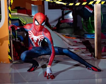 PS4 Marvel Spiderman Cosplay Costume Suit 3D Costume Spiderman Cosplay Costume，Customized Handmade Movie Game Prop