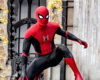 The Far From Home Spiderman Cosplay Costume Suit Tom Holland Costume Spiderman Cosplay Costume，Customized Handmade Movie Prop