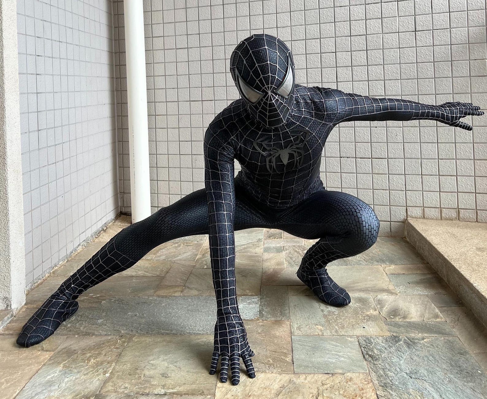 Venom Spiderman Cosplay Costume Black Sam Raimi Spider-man Upgraded ...