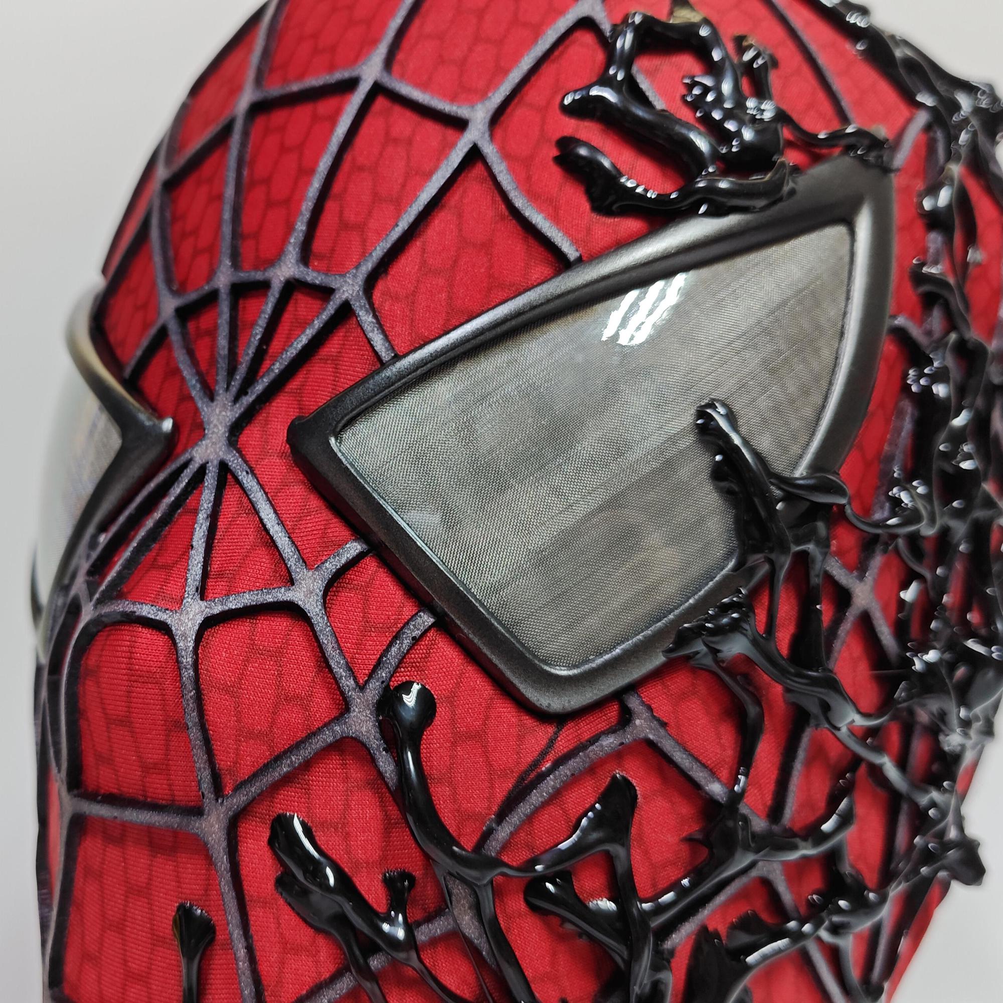 k*b様 サム・ライミ　スパイダーマン　シンビオート　ヴェノム シェルマスク サム・ライミ ハーフフェイス ヴェノム スパイダーマン マスク レッド