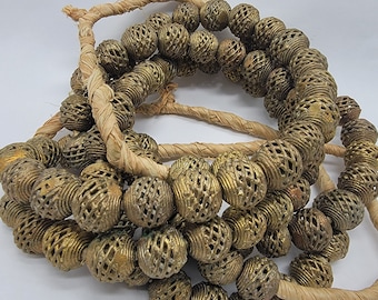 Woven Round Brass Beads