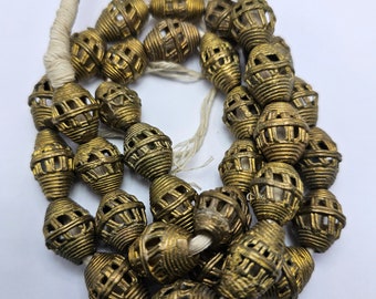 Brass Beads, Bi-cone Beads, African Jewelry