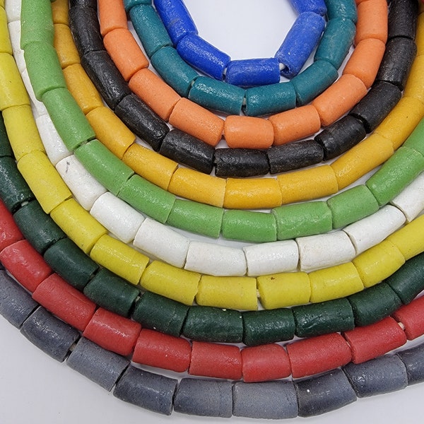 African Powdered Glass Beads, Ghana Glass Beads