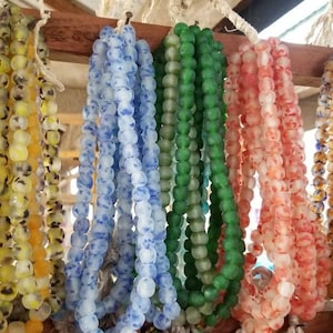 African Recycled Round Glass Beads