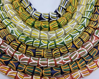 30 African Handmade Powdered Glass Beads