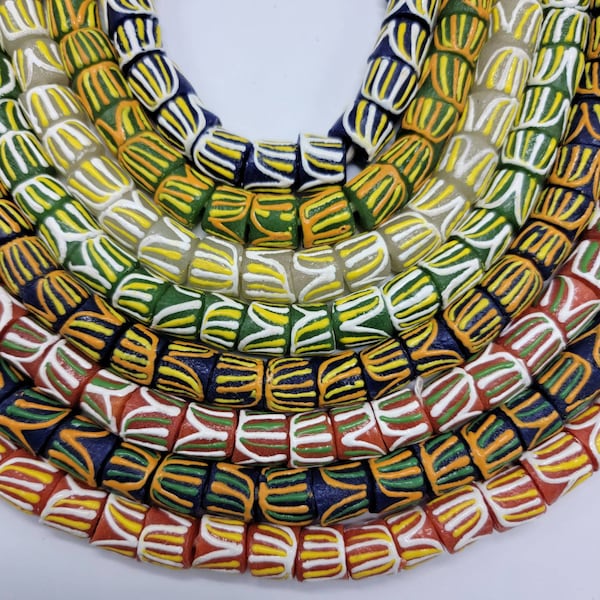 30 African Handmade Powdered Glass Beads