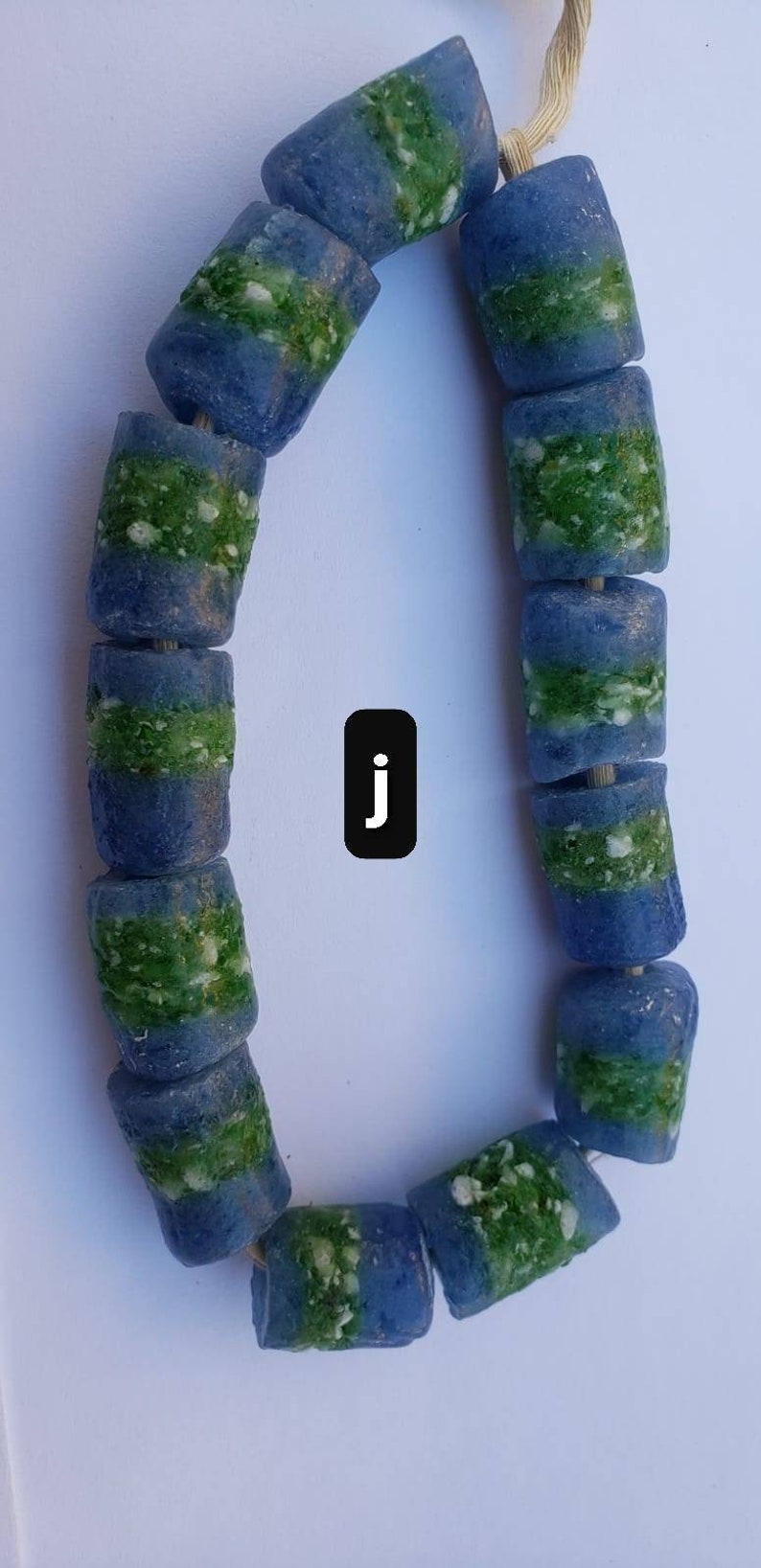Cylinder African Bead Powdered Glass Beads Jewelry Making Etsy
