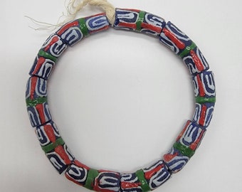 24 Perline Di Vetro Del Ghana   Perline Krobo   Perline Di Vetro In Polvere   Perline Di Vetro Africane   Perline Africane   Prodotto In Ghana ** (KRB ELB MIX 292)   Italia - Foto 2