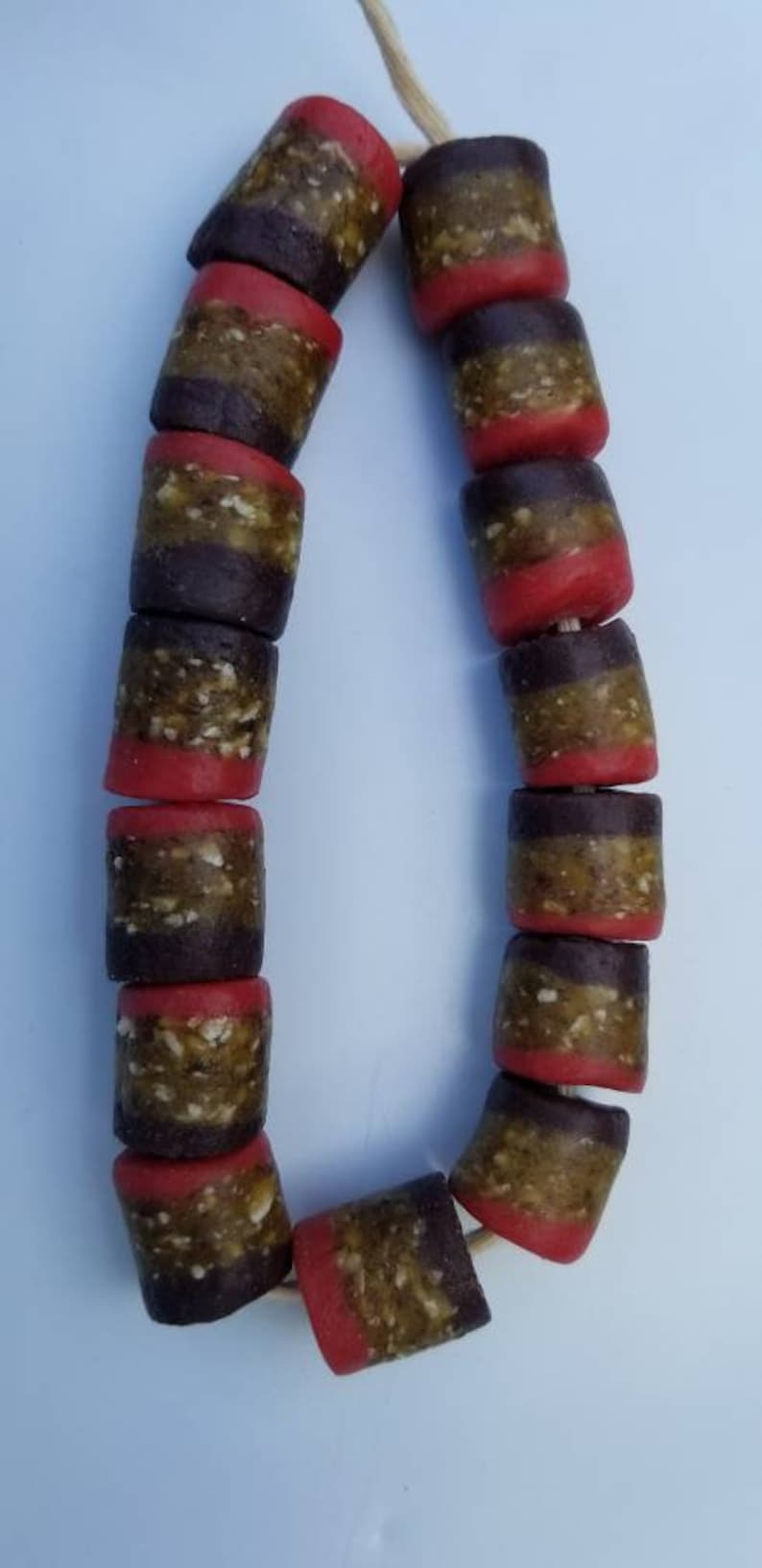 16 Cylinder African Beads Tribal Beads Glass Beads Etsy