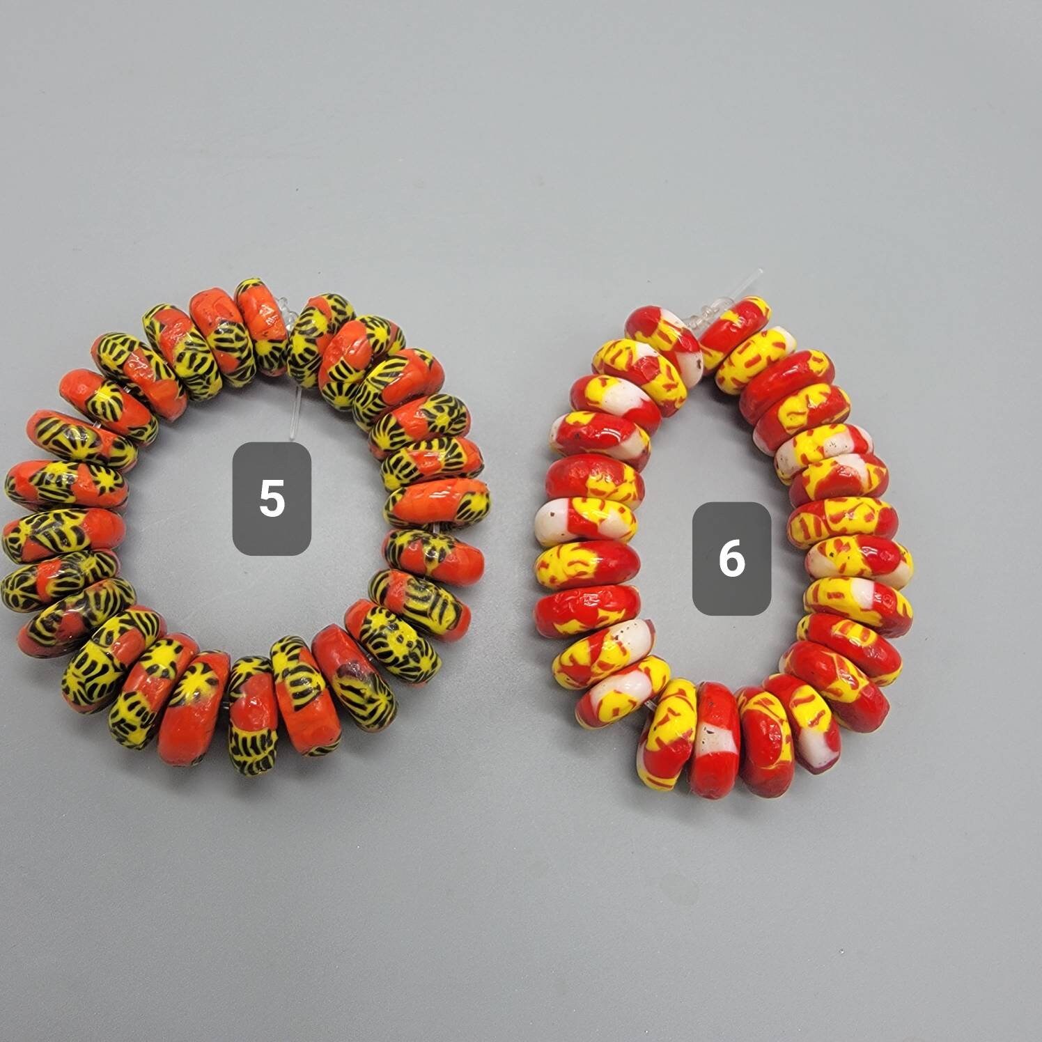 25 Small Pieces Saucer African Beads Disk Beads Recycled - Etsy