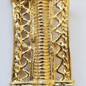 Rectangular Brass Beads, African Beads, Polish Brass