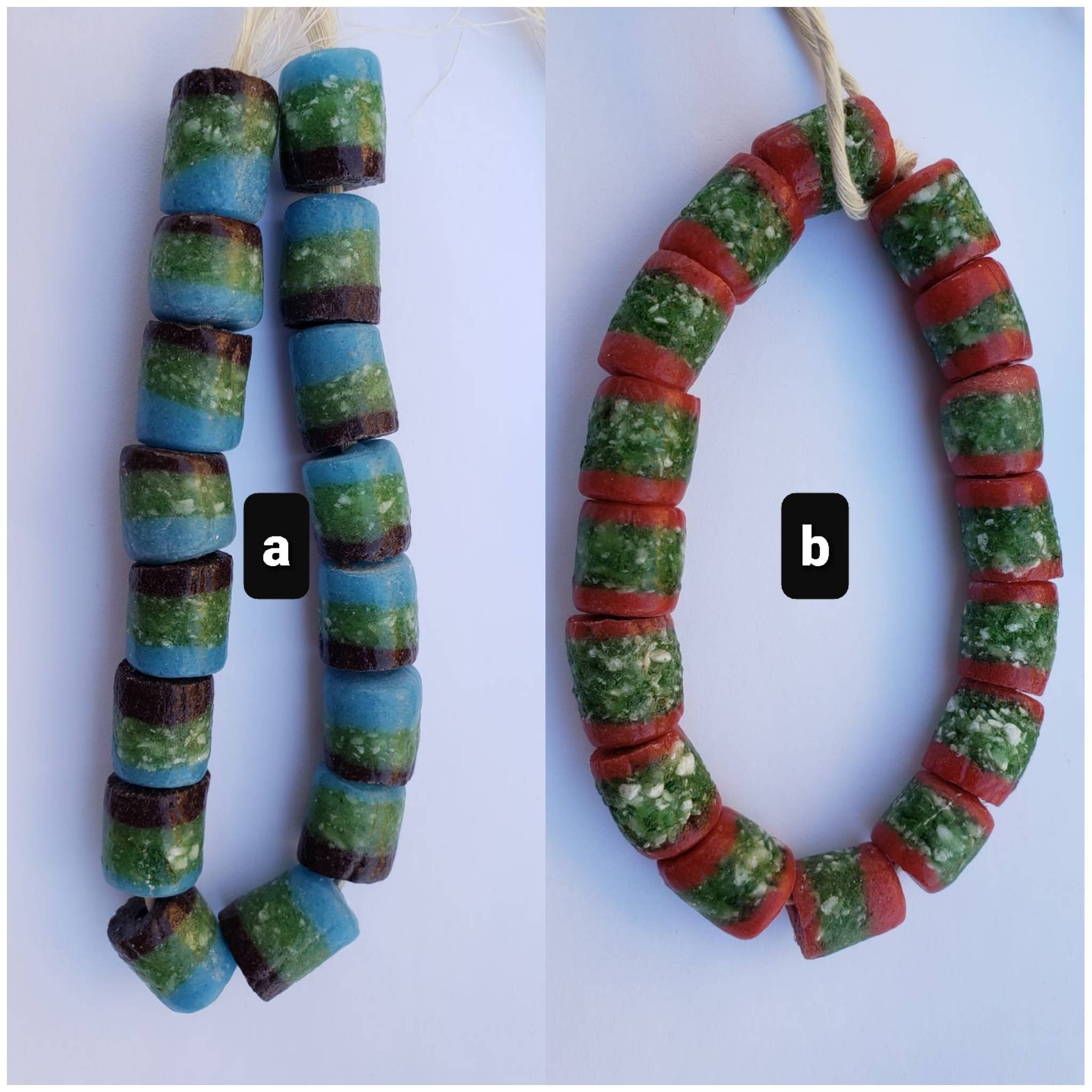 Cylinder African Bead Powdered Glass Beads Jewelry Making Etsy