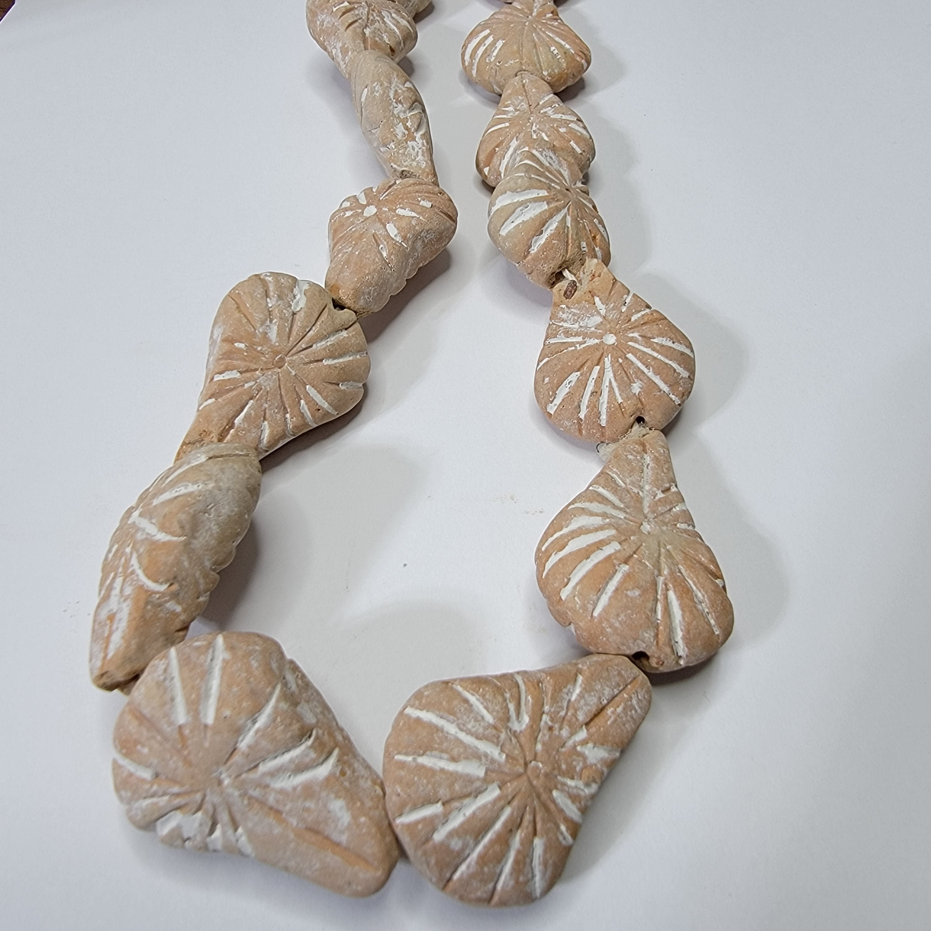 5 Leave Terracotta Beads African Clay Beads Etsy