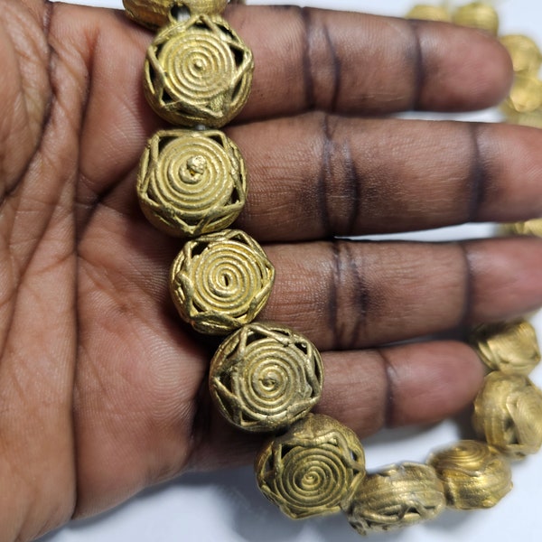 Small African Brass Beads, Lost Wax