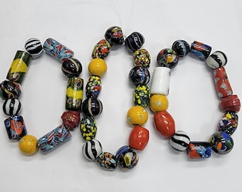 Mix Glass Beads, Millefiori Beads