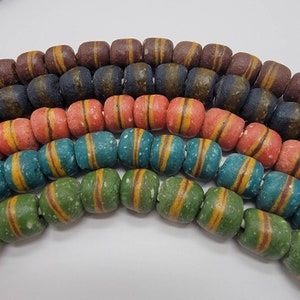 65 African Beads, Ethnic Glass Beads