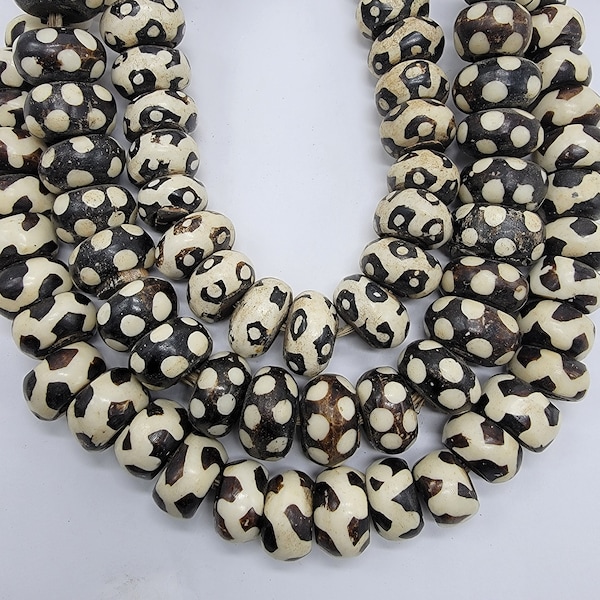 Batik Knochenperlen, afrikanische Perlen