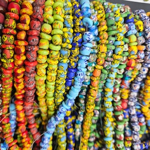 92 Recycled Glass Beads, Jewelry Making Beads