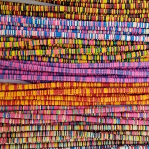 4mm African Heishi Beads, Vulcanite Beads