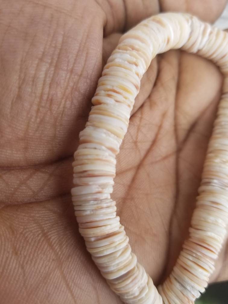 African Snail Shell Heishi Beads, West Africa - Etsy