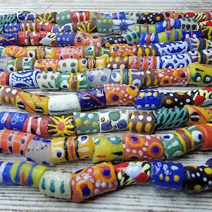 65 Small African Beads, Tribal Beads