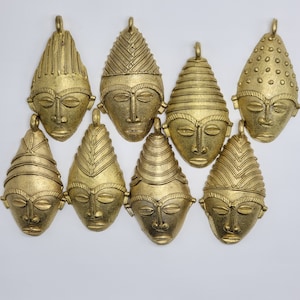 Große afrikanische Gesichtsmaske, Metallanhänger