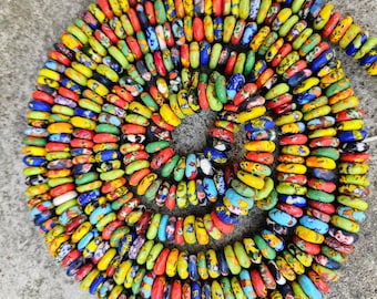 100+ perles entretoises, perles multicolores, perles africaines