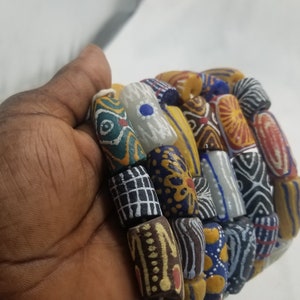 35 Large Mix African Beads, Craft Beads, Recycle Glass - Etsy