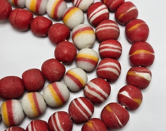 Red African Ball Beads, Jewelry Making Beads