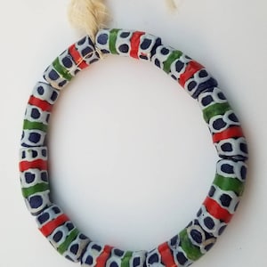 10 African Beads, Krobo beads, Recycle beads