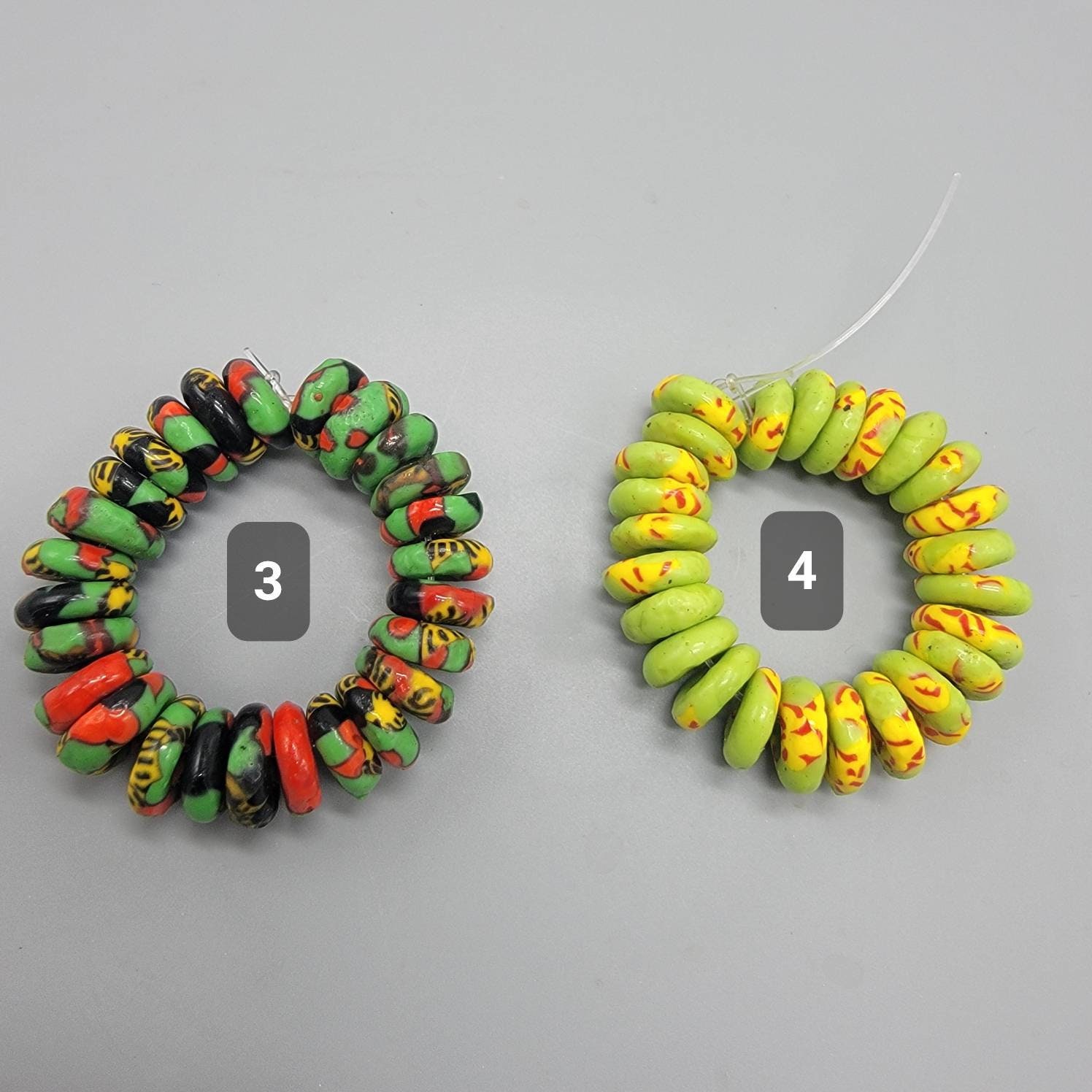 25 Small Pieces Saucer African Beads Disk Beads Recycled - Etsy