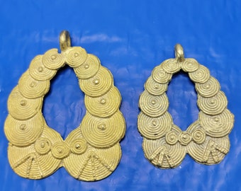 Bronze Pendant, African Brass Beads